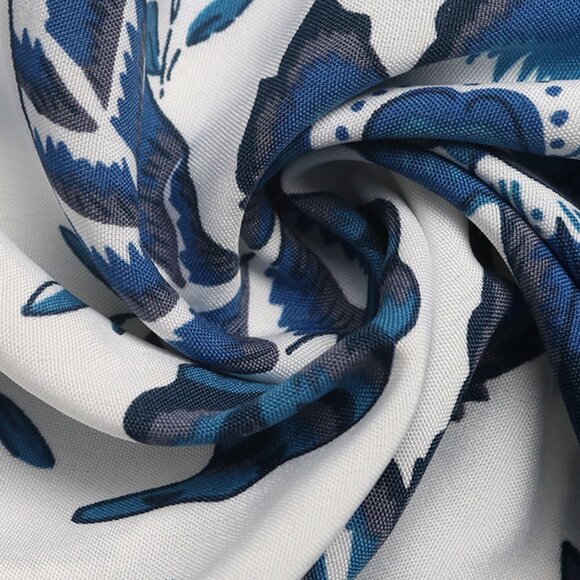 Azure Floral Print Strapless Maxi Dress - Picture 10 of 11